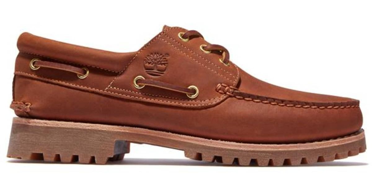 Timberland Authentics 3 Eye Classic Lug Rust Full Grain Shoes in Brown for  Men | Lyst