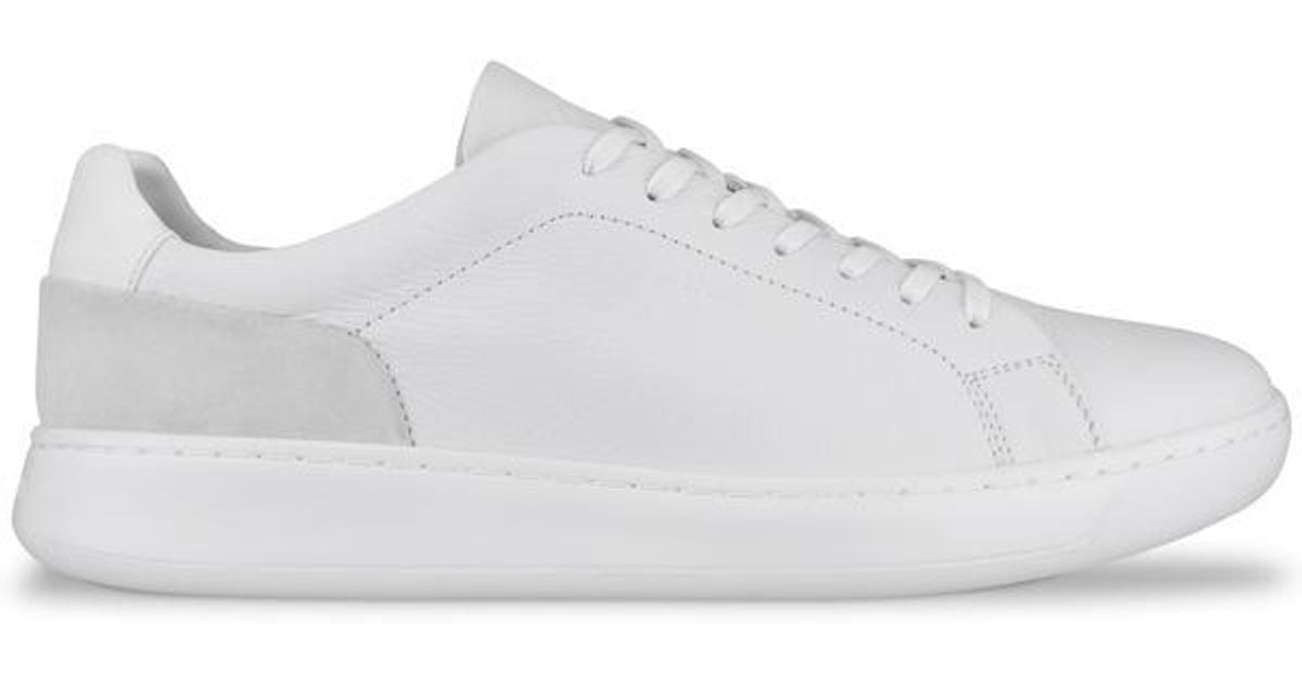 Calvin Klein Fuego Soft Tumbled Leather Trainers White for Men - Lyst