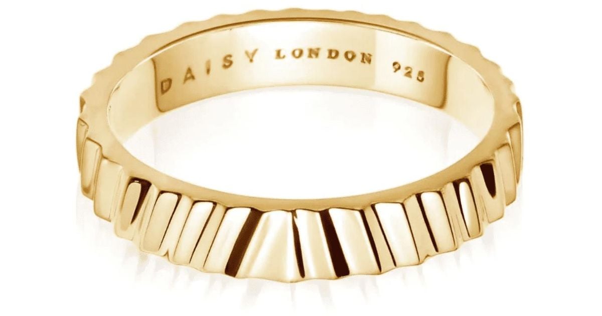 Daisy London X Estée Lalonde Chunky Stacking Ring in Metallic Lyst
