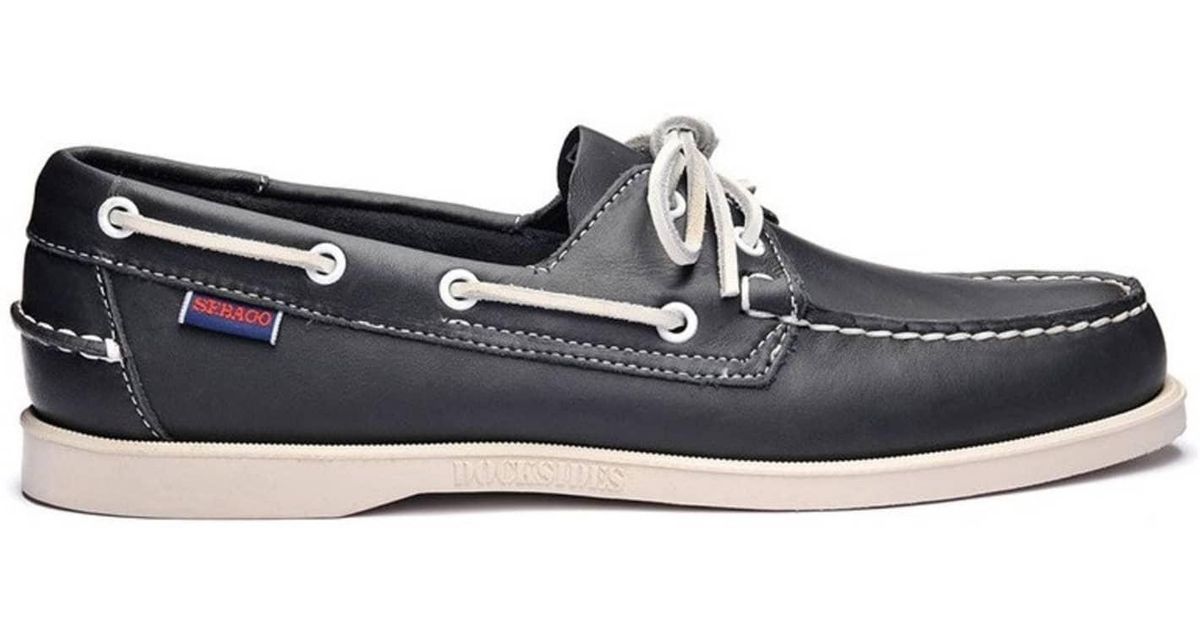 Sebago Docksides Portland Blue Nite Shoes for Men | Lyst