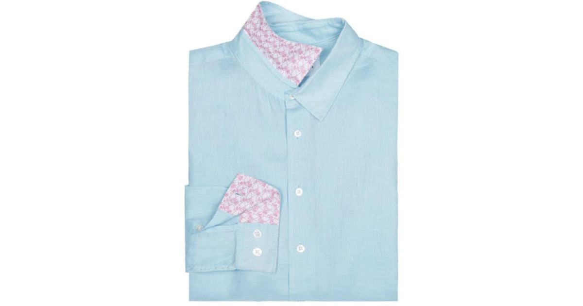 Pinkhouse Mustique Pale Blue Linen Shirt for Men | Lyst