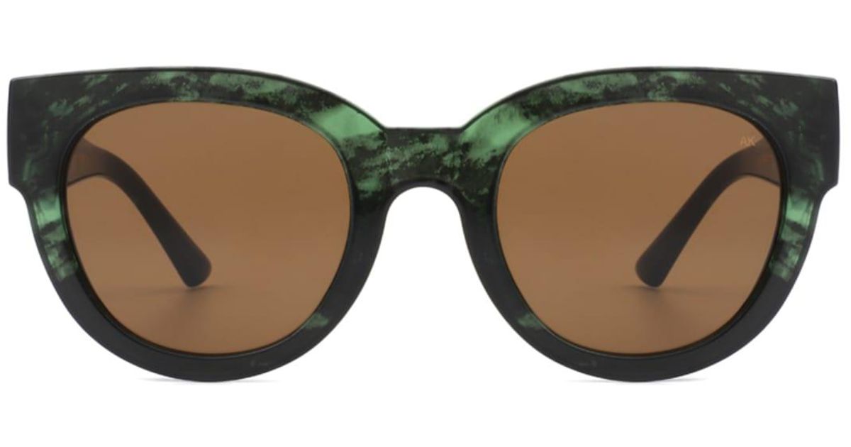 A. Kjærbede Lilly Green Marble Transparent Sunglasses in Brown | Lyst UK