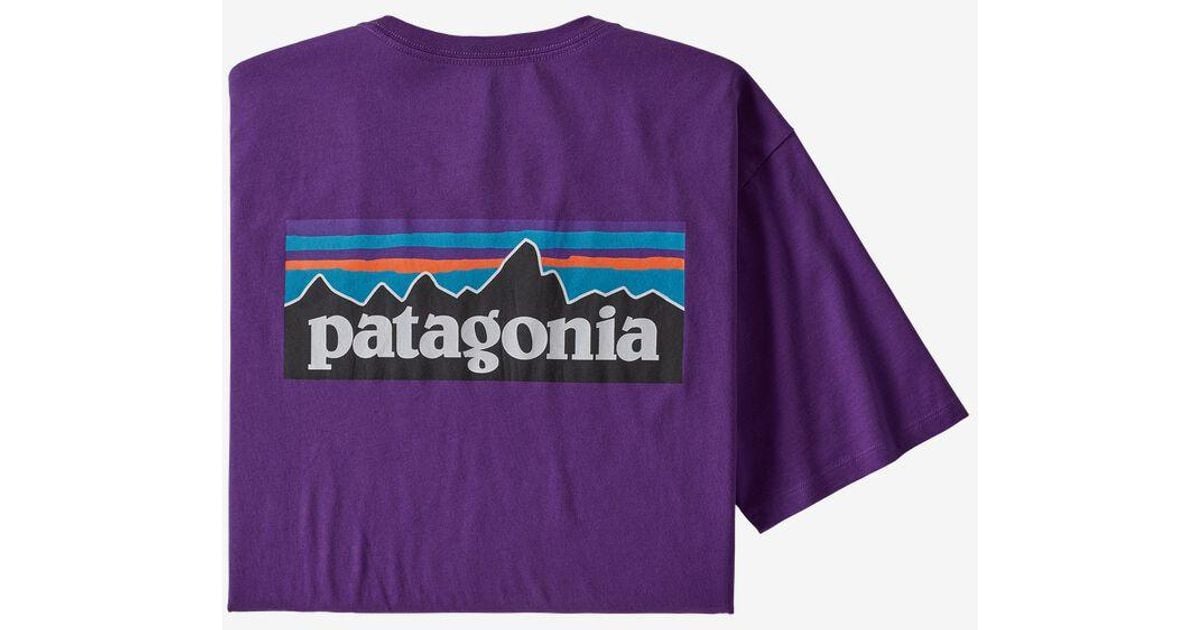 Playera Morada Organic P 6 Logo Hombre Patagonia de hombre de color Morado  | Lyst