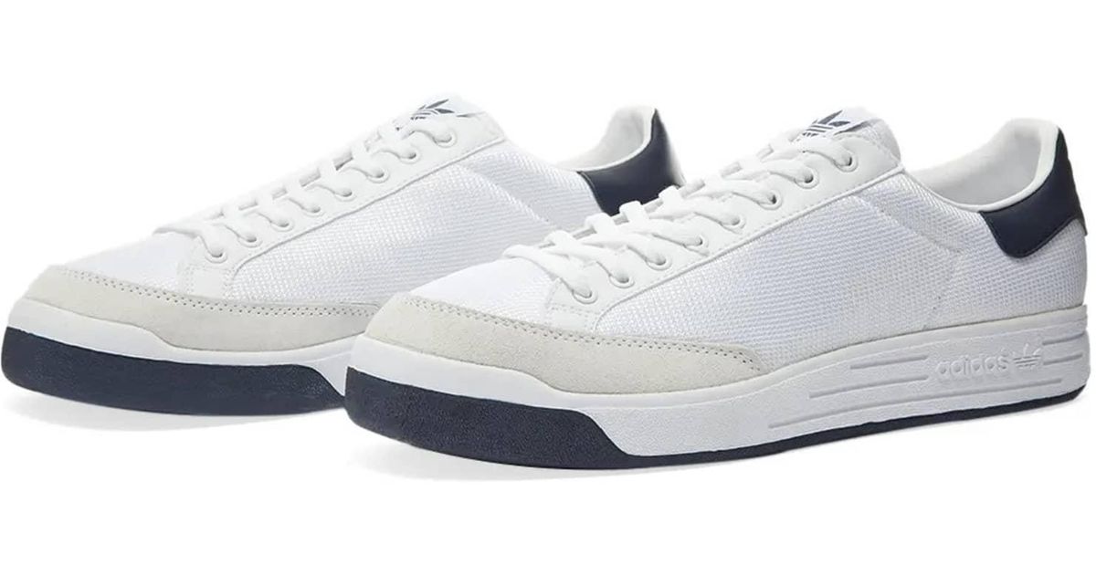 Zapatillas Rod Laver blancas y azul marino colegial adidas de Cuero de  color Blanco para hombre | Lyst