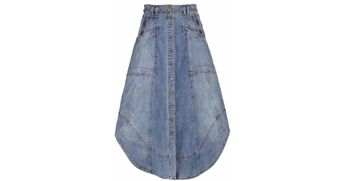 Ulla Johnson Denim Arden Skirt Medium 