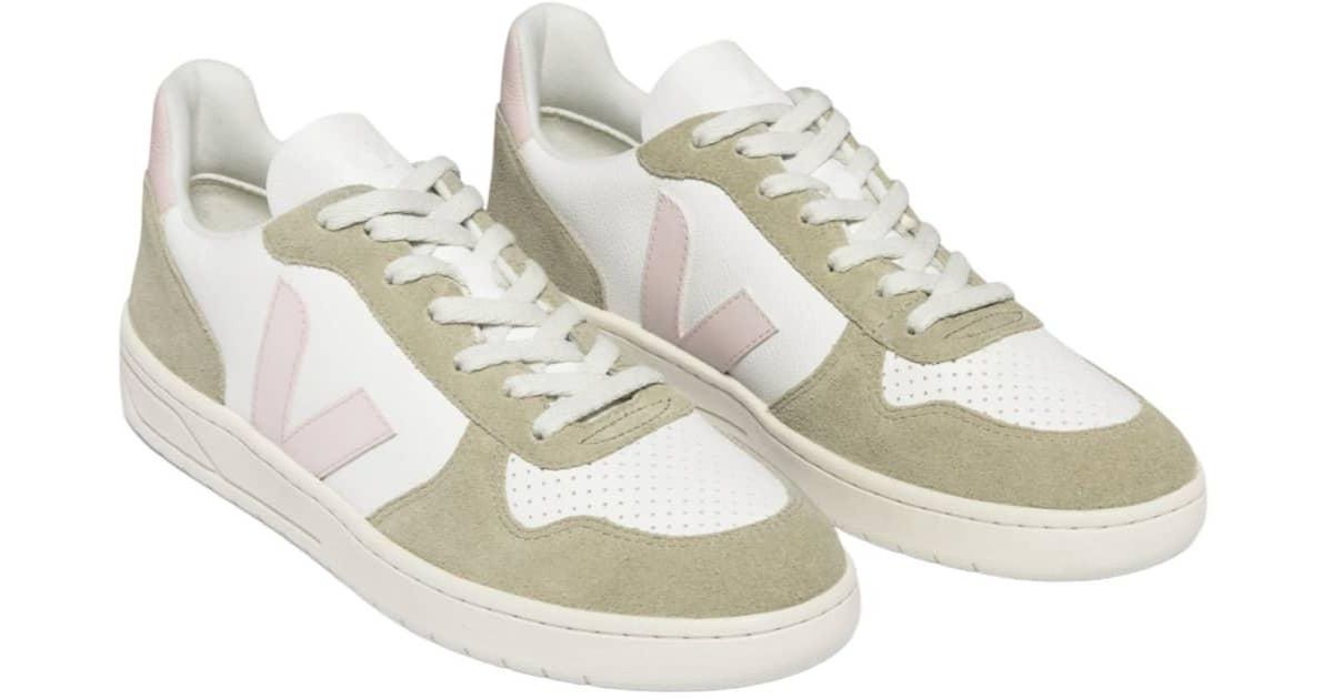 Veja Scarpe V10 Chromefree Leather Donna Extra White/petale/sahara for