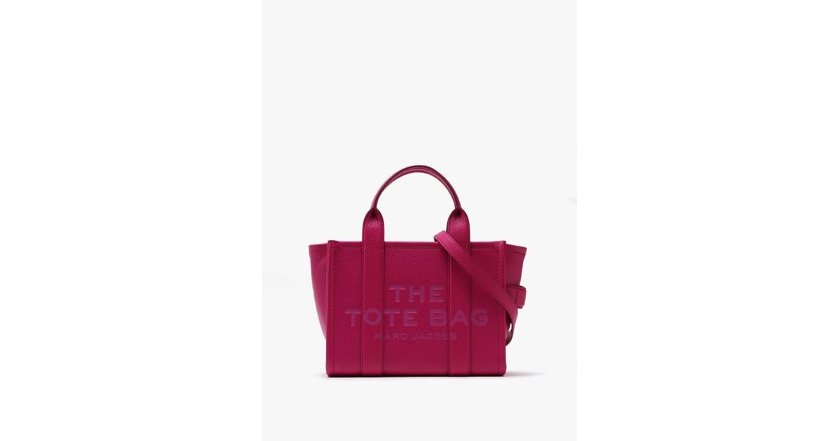 Marc Jacobs The Leather Small Lipstick Pink Tote Bag in Purple | Lyst