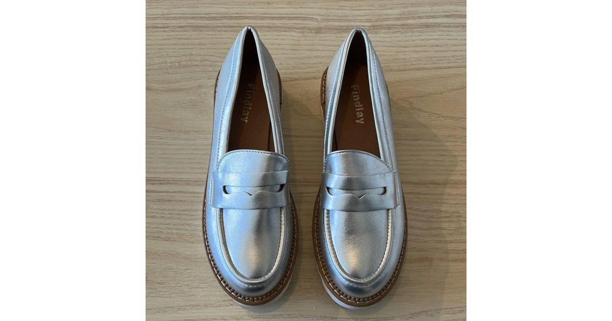 anorak designer Silver Findlay Silver Loafers Shoes White Sole
