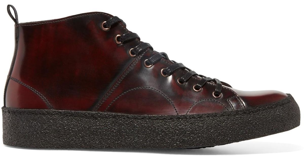 Fred Perry Leather George Cox Creeper Mid Shoes in Brown for Men - Lyst
