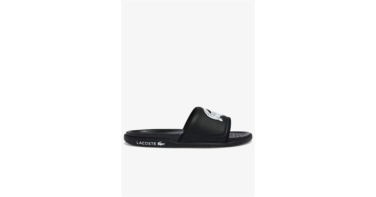 Lacoste leather slides top