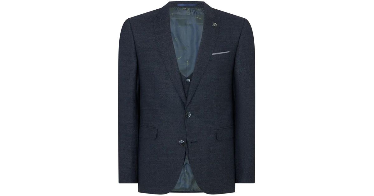 Remus Uomo Mario Textured Suit Jacket in Blue for Men | Lyst