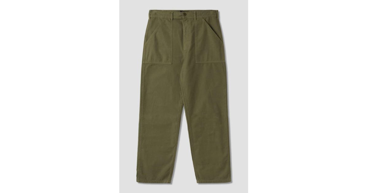 Stan Ray Fat Dark Olive Sateen Pants in Green for Men | Lyst