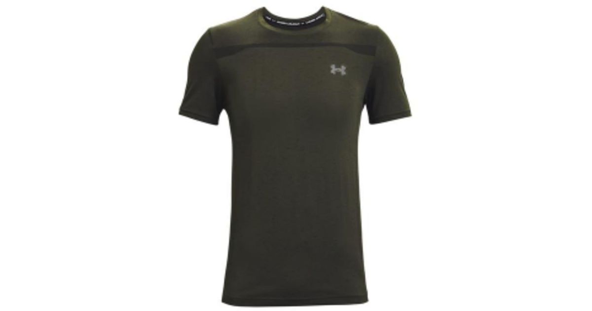 Under Armour Seamless Short Sleeve T Shirt Baroque Green Black for Men |  Lyst
