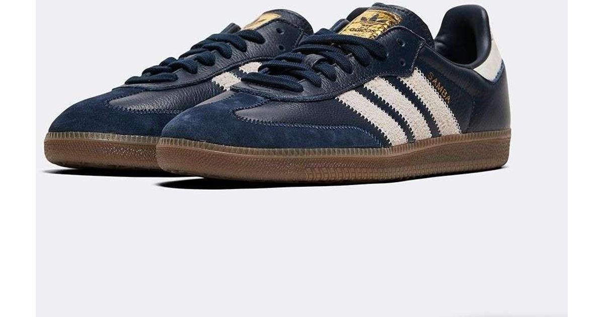 adidas Leder Dunkelblaue und graue Samba OG FT EE5460 Schuhe in Blau für  Herren | Lyst DE