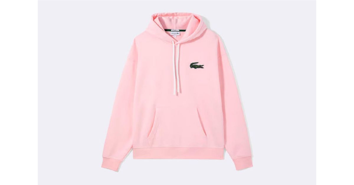 Lacoste Sweatshirt Big Logo Pink for Men | Lyst