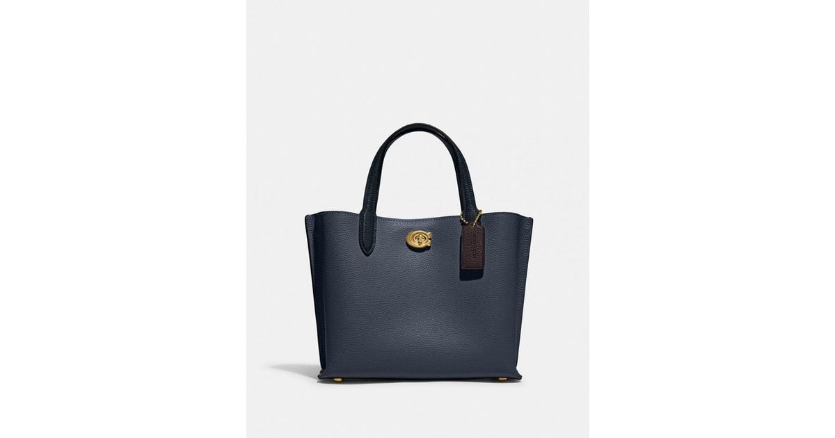 COACH Denim Willow 24 Tote Bag in Blue Lyst