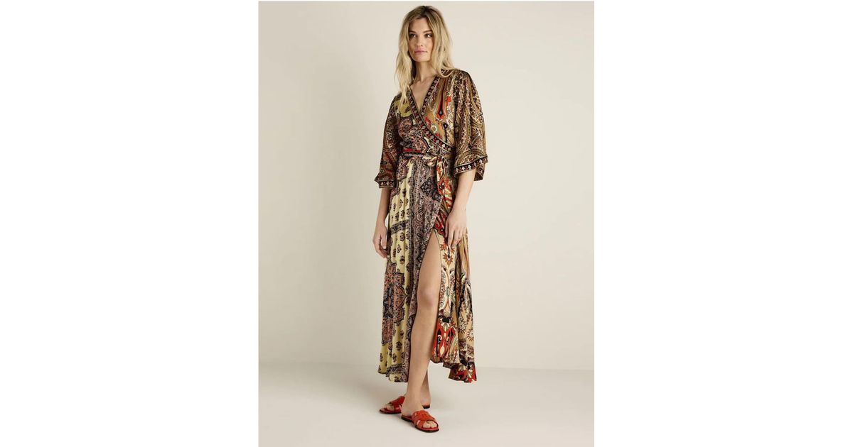 Summum Wrap Dress Quinty Print in Natural | Lyst