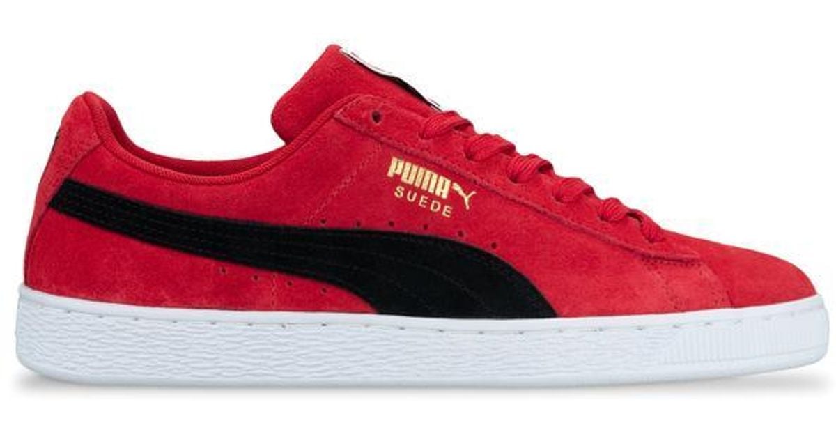 puma suede classic red and black