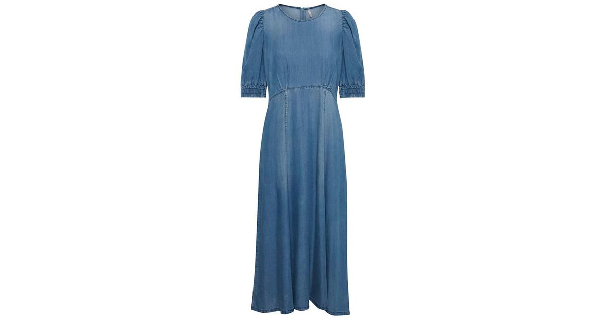 Pulz Light Blue Denim Pzpenelope Dress | Lyst