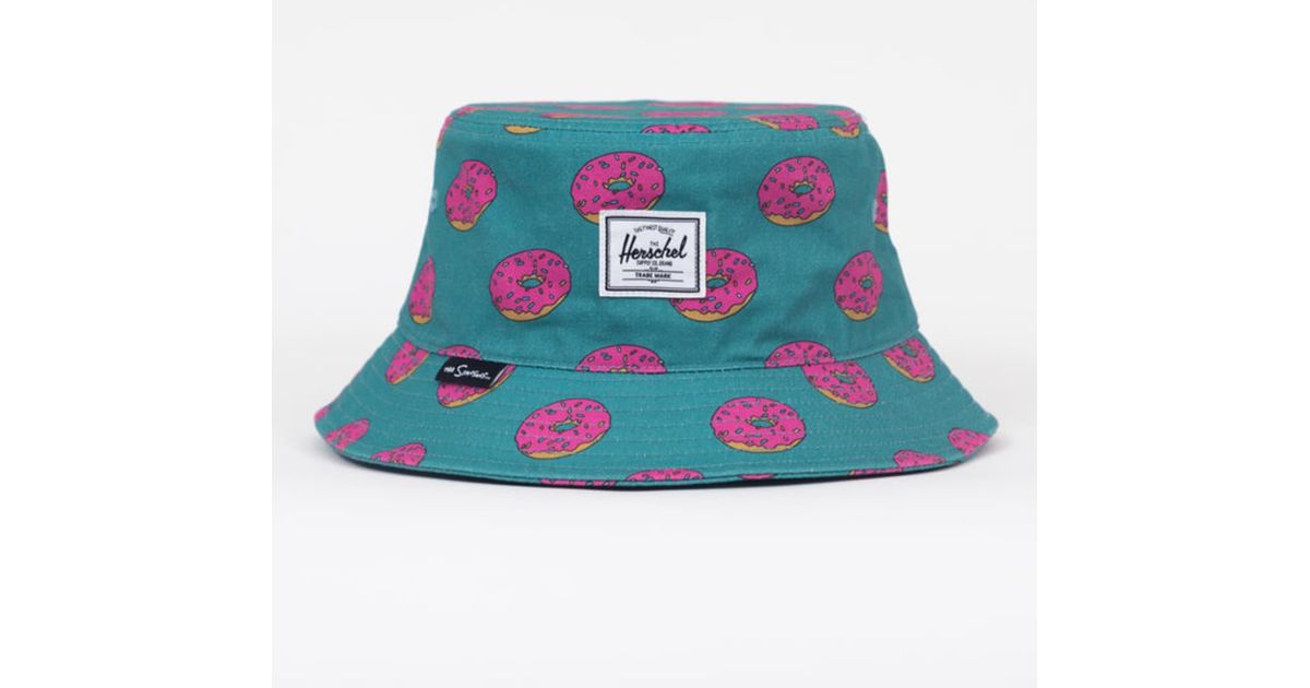 Herschel Supply Co. Cotton Homer Simpson Donut Bucket Hat in Blue for
