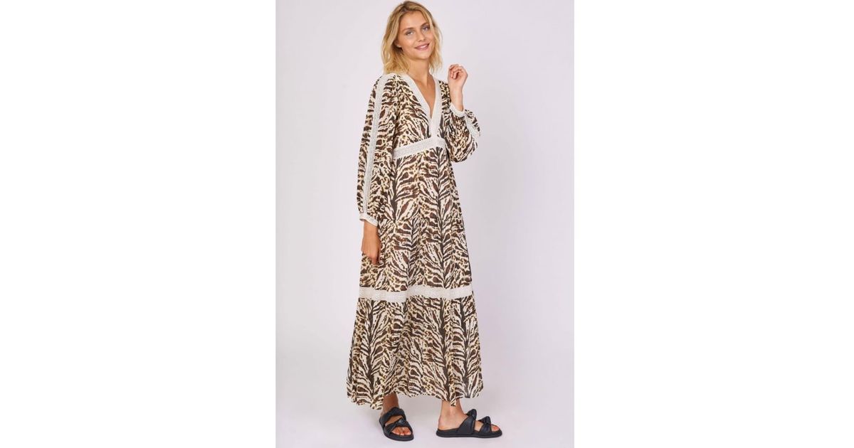 Robe longue à imprimé animalier Cosette Rene' Derhy | Lyst