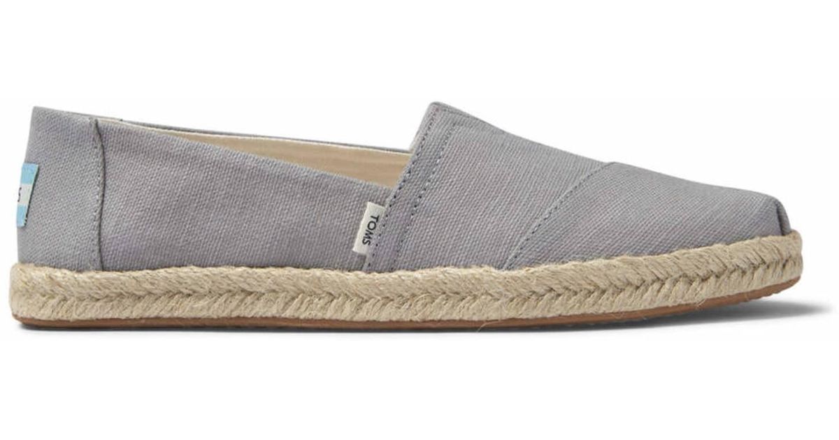 TOMS S Recycled Cotton Rope Espadrille Grey in Gray | Lyst