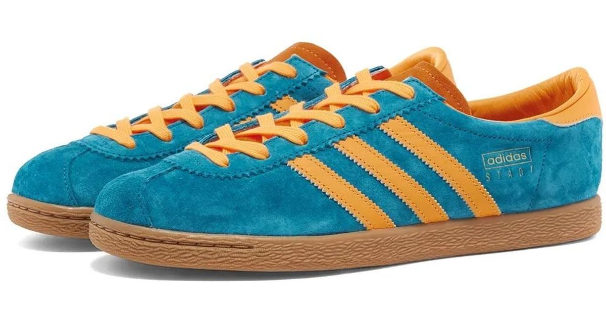 adidas Stadt Teal Orange & Gold Sneaker in Blau für Herren | Lyst DE