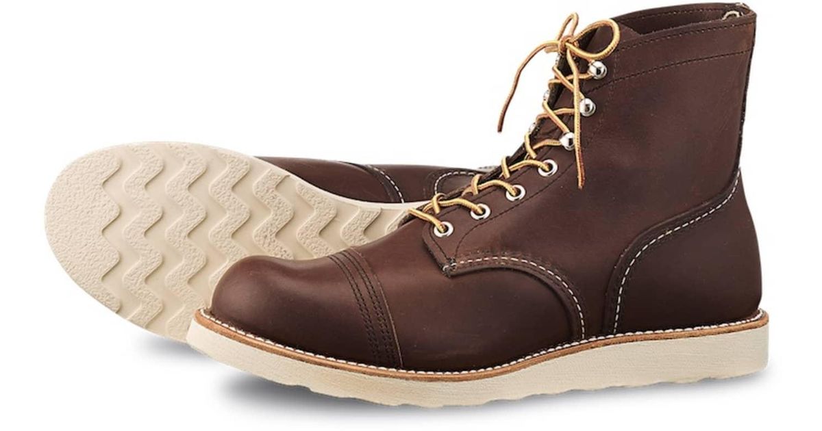 Red Wing Leather 8088 Iron Ranger Traction Tred Amber Harness in Brown ...