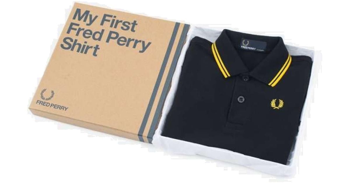 Fred Perry My First Shirt Black & Yellow for Men | Lyst