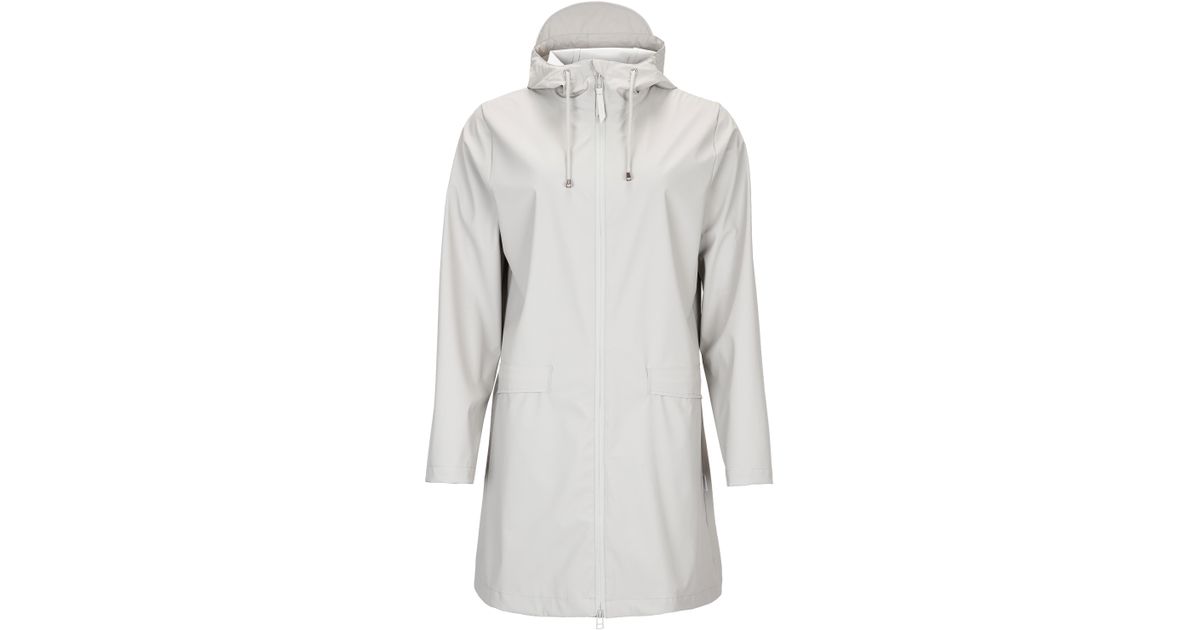 white waterproof coat