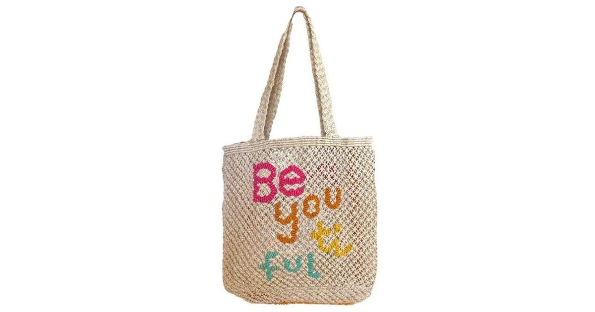 The Jacksons London OH HAPPY DAY Natural Jute Bag main image 0