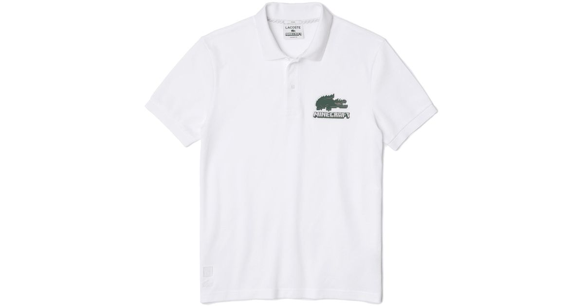 Lacoste Cotton X Minecraft Polo Shirt White for Men | Lyst UK