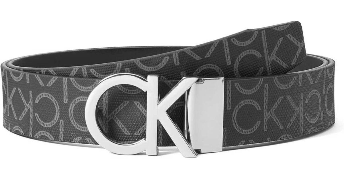 Calvin Klein Reversible Monogram Belt Black for Men - Save 28% | Lyst