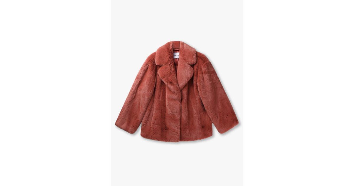 Stand Studio Savannah Teddy Jacket in Red Lyst