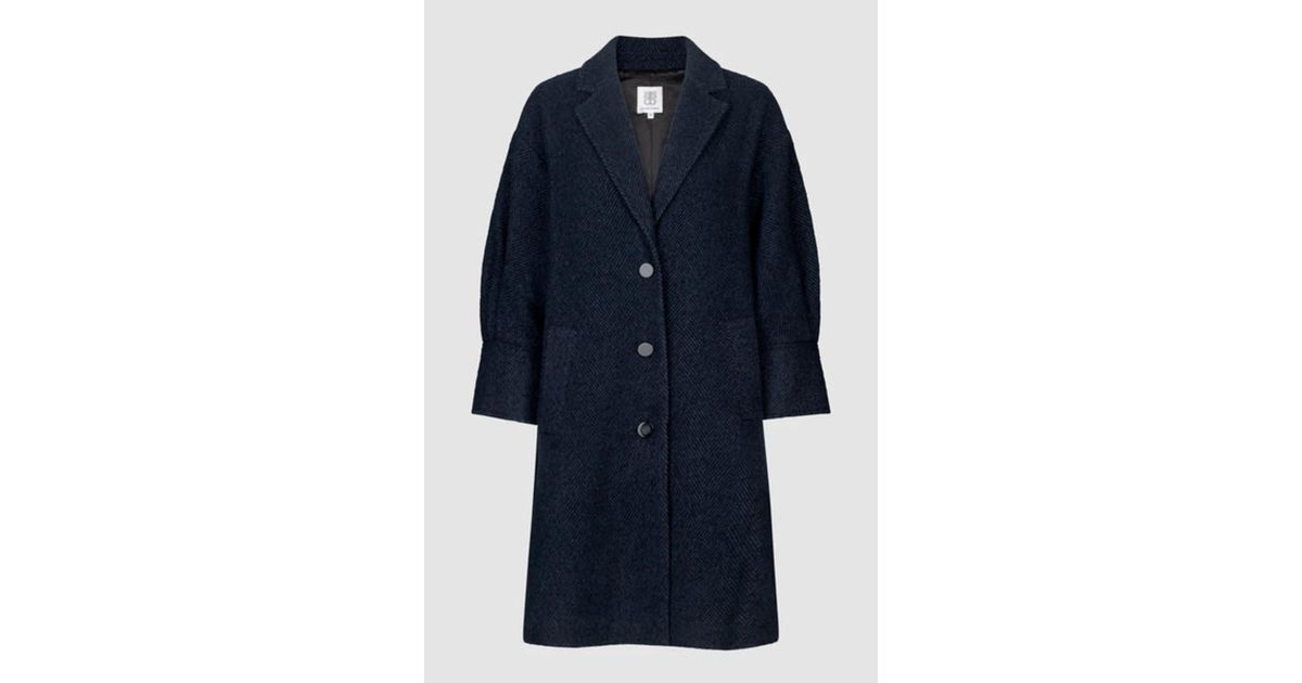 Second Female Synthetic Cakile Coat Peacoat in Blue | Lyst