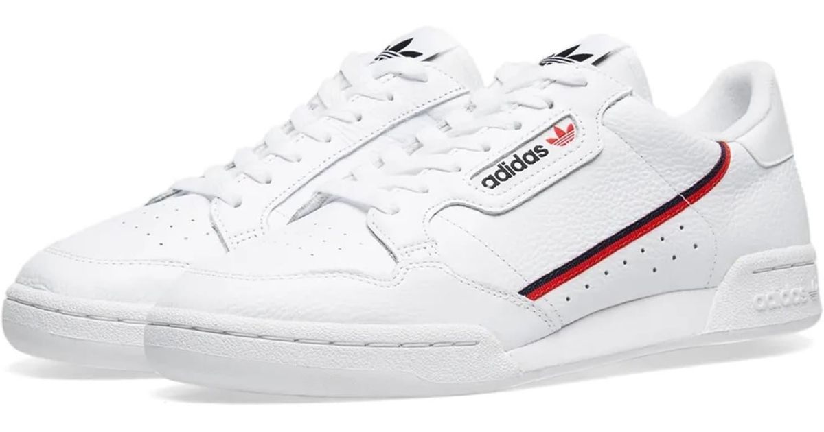 adidas Continental 80 White, Scarlet & Collegiate Navy for Men - Save 27% |  Lyst