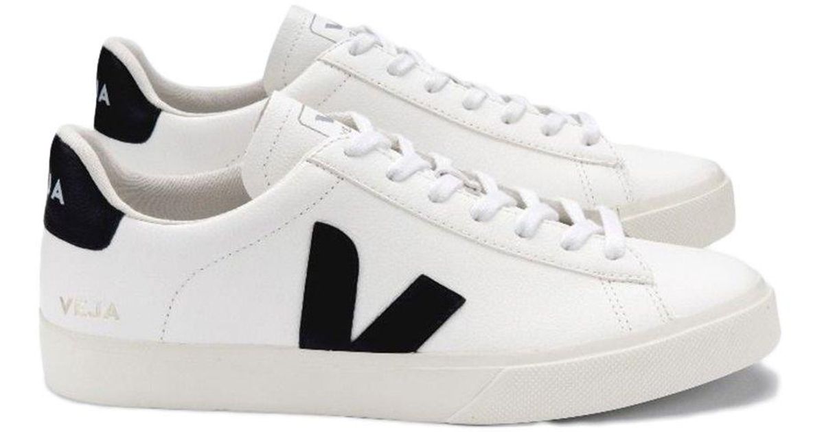 Veja White Black Campo Chromefree Leather Shoes - Lyst