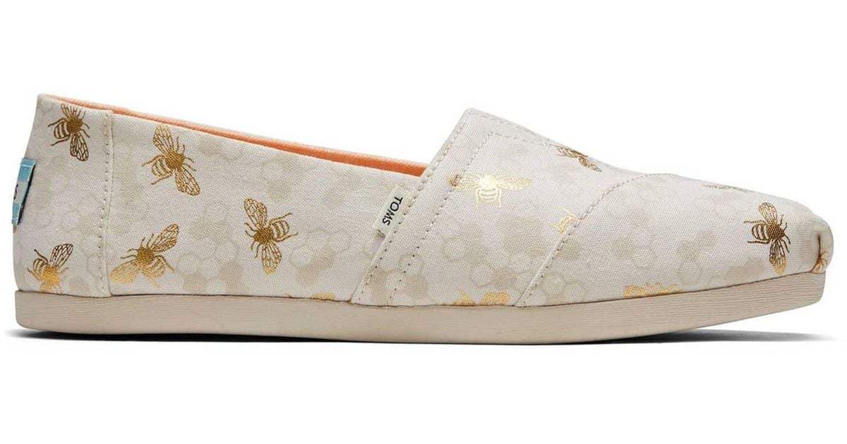 TOMS S Birch Foil Bumble Bees Alpargata | Lyst