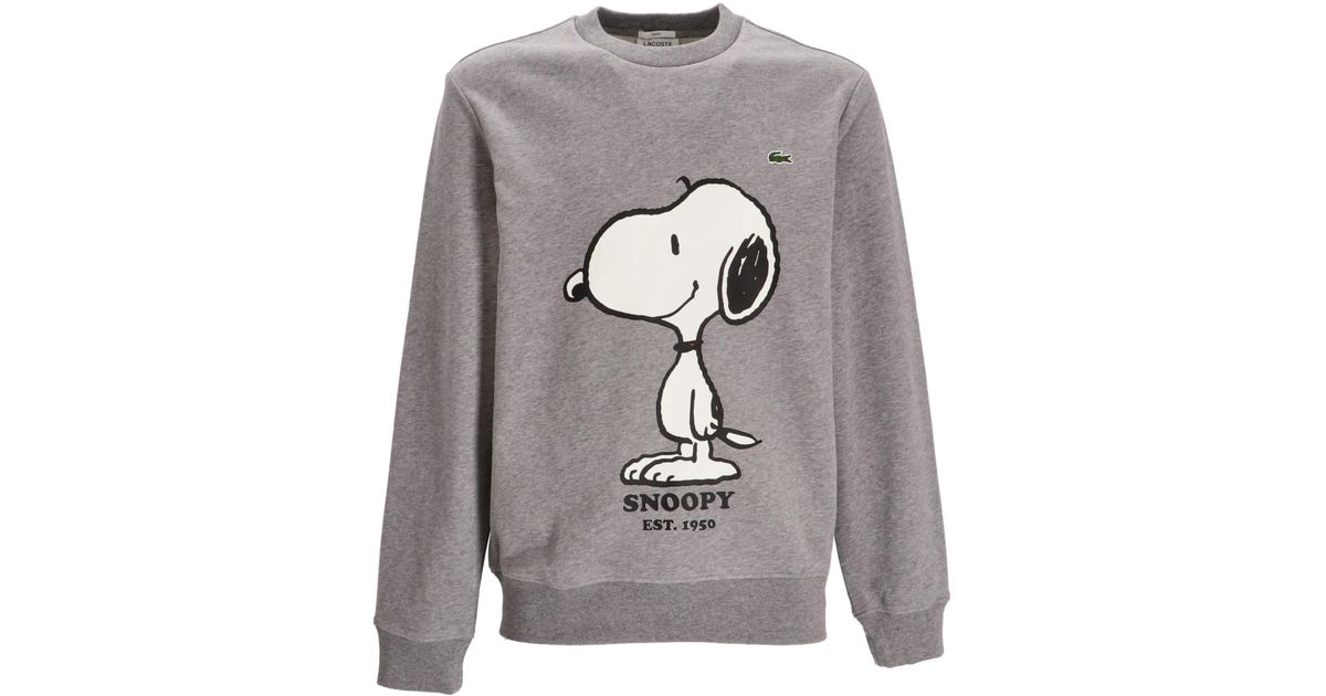 X Peanuts Crew Neck Sweatshirt in Gray for Men |