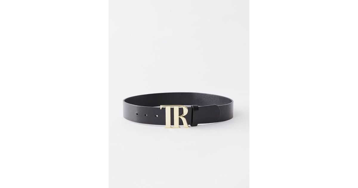 True Religion Tr Gold Buckle Belt in Black for Men Lyst