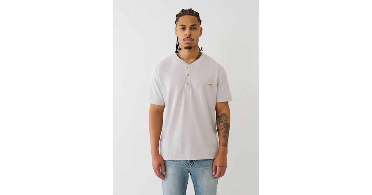 【TRUE RELIGION】★Tシャツ★ MINERAL PATCH HENLEY MINERAL PATCH HENLEY TEE | True Religion
