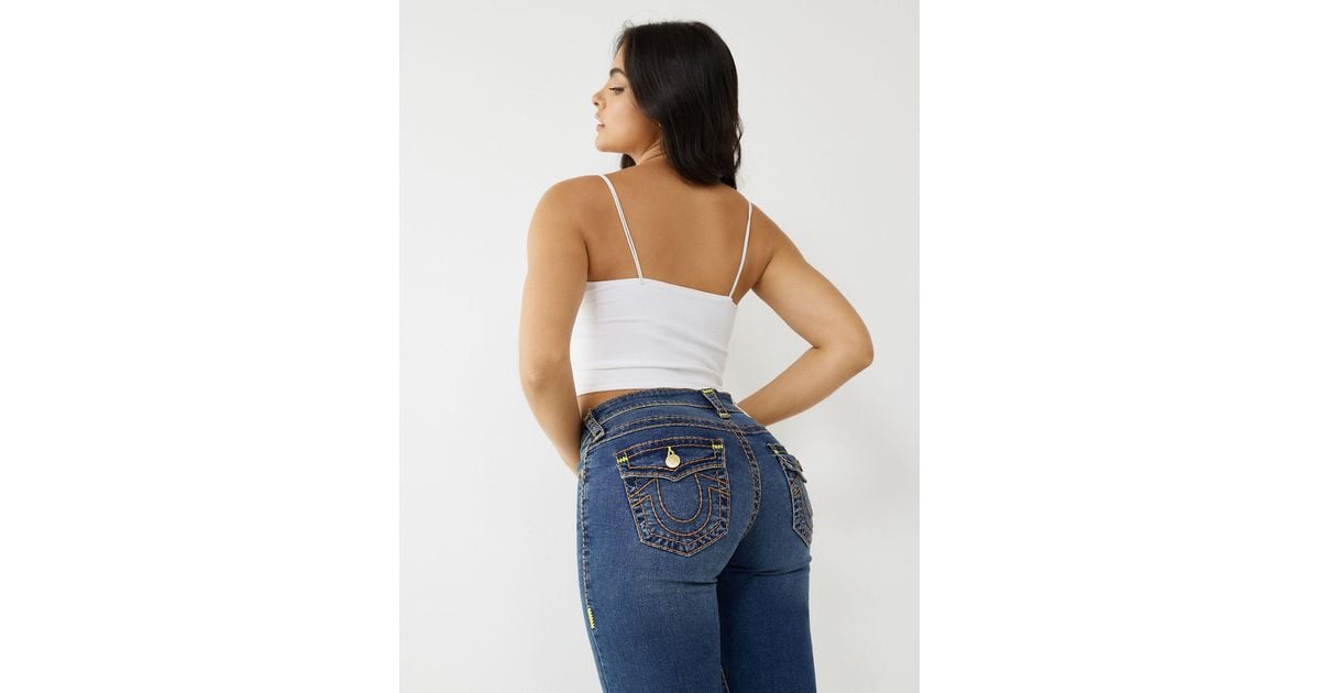 True Religion Stella Super T Stitch Skinny Jean in Blue | Lyst