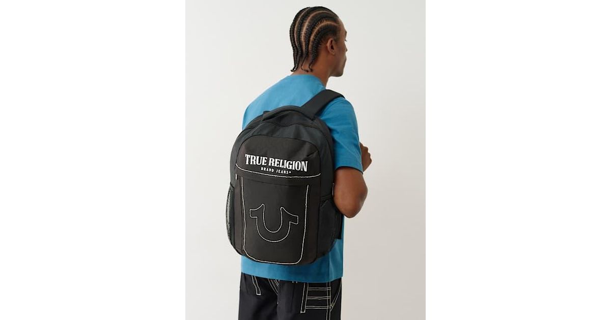 TRUE RELIGION Horseshoe Backpack in Blue | Lyst