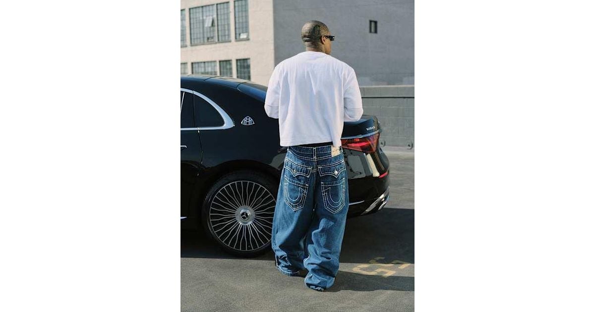 True Religion Mikey Super T Xl Pocket Baggy Af Jean in Blue