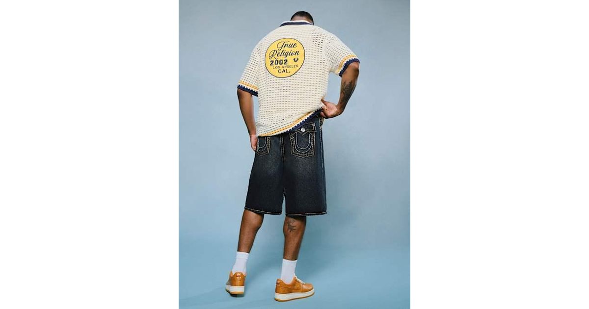 【TRUE RELIGION】 Mikey Super バギー ショーツ MIKEY SUPER T BAGGY AF SHORT - TOPHAM MEDIUM WASH | True