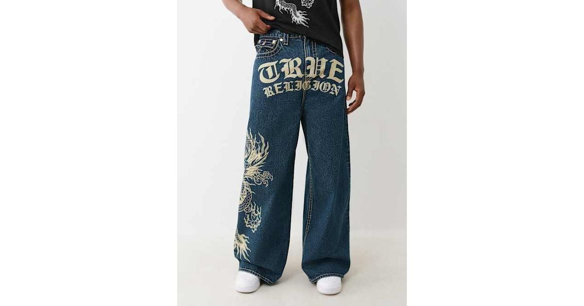 【TRUE RELIGION】★ジーンズ★ MIKEY BIG T FLAP DRAGON 32IN True Religion Mikey Big T Flap Jean Dragon 32in in Blue | Lyst