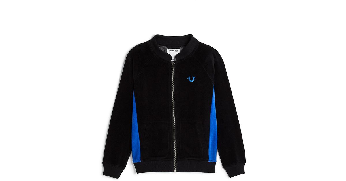 True Religion Velour Track Suit in Black for Men Lyst