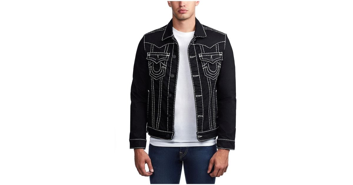 True Religion Jacket in Black for Men Lyst