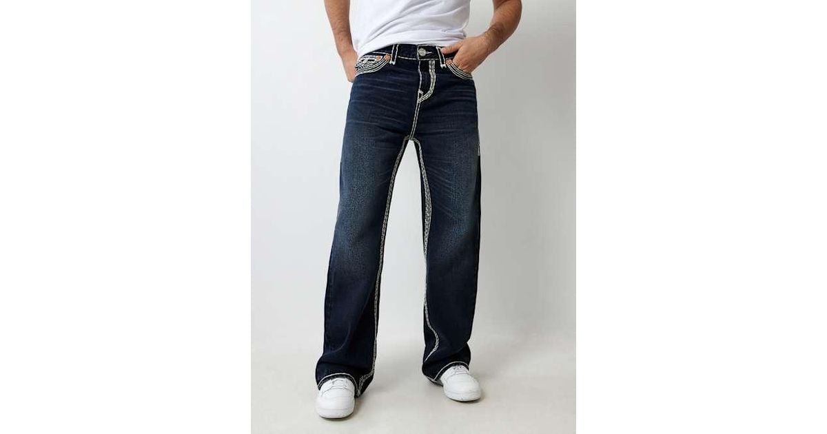 True Religion VINNY SUPER QT ULTRA BAGGY ストレート ジーンズ VINNY SUPER QT ULTRA BAGGY JEAN - Body Rinse Black | True