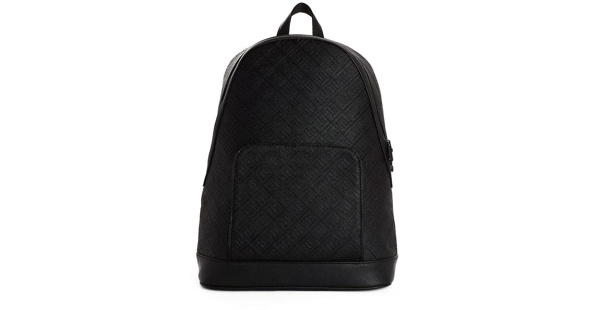 True Religion Embossed Leather Backpack in Black for Men | Lyst